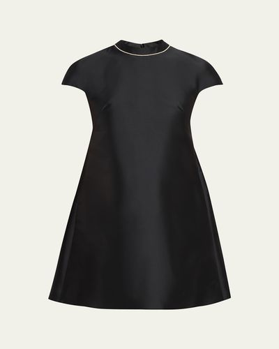 Atelier Prabal Gurung Pearly-Trim Cap Sleeve Mini Dress