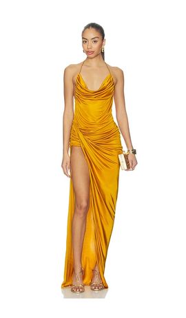 Atlein Atlein Draped Midi Dress