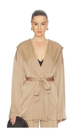 Atlein Atlein Hooded Wrap Jacket