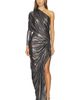 Atlein Atlein One Sleeve Draped Gown - 1