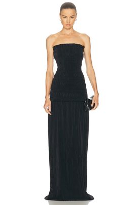 Atlein Atlein Strapless Long Dress
