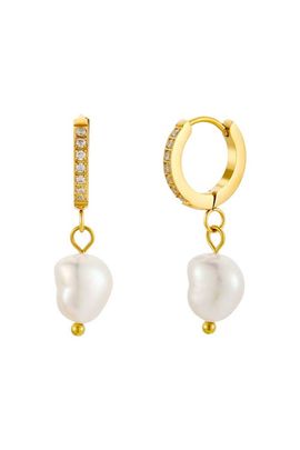 Atolea Atolea Freshwater Pearl Hoop Earrings