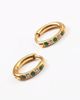 Atolea Atolea Oasis Green Hoops Earrings  - 1