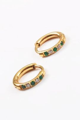 Atolea Atolea Oasis Green Hoops Earrings 