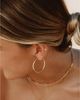 Atolea Atolea Thin Large Hoop Earrings - 5