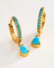 Atolea Turquoise Drop Hoop Earrings - 1