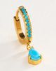 Atolea Turquoise Drop Hoop Earrings - 2