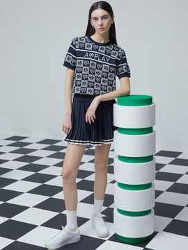 ATPLAY Pleats Mini Skirt