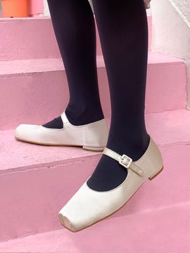 att. Satin Maryjane Flat _ 5 Colors