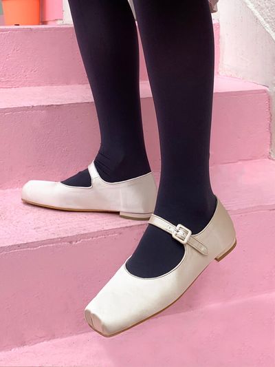 att. Satin Maryjane Flat _ 5 Colors