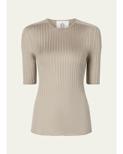 Attersee Ribbed Silk T-Shirt