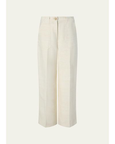 Attersee Silk-Linen Wide-Leg Utility Trousers