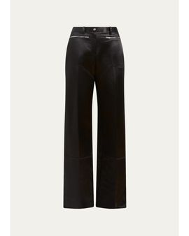 Attersee The Range High-Rise Straight-Leg Satin Pants