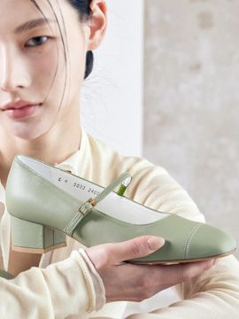 ATTITUDE;L COTTON Yale Pumps [Green]