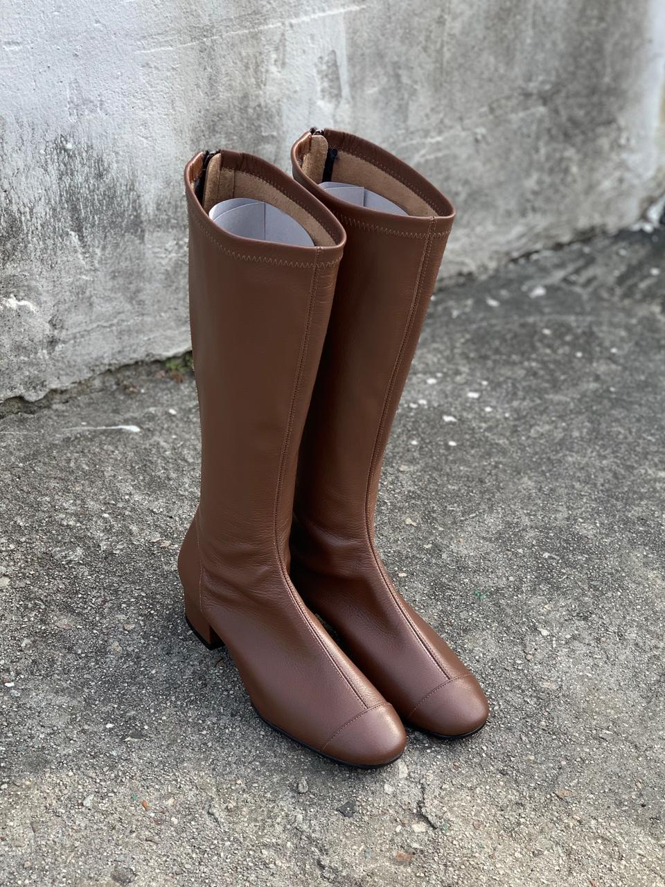ATTITUDE;L OPTIMIST_tan Long Socks Boots