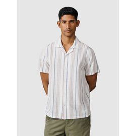 Aubin Aubin Abbey Cuban Collar Short Sleeved Shirt