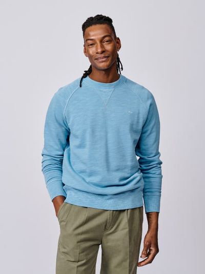 Aubin Aubin Garsdale Slub Crew Neck Sweatshirt