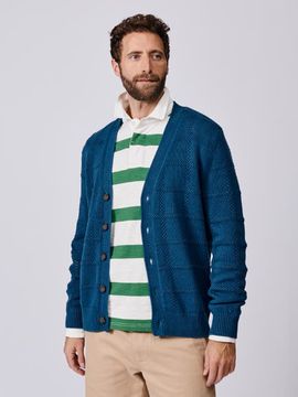 Aubin Aubin Rainham V-Neck Checked Cardigan