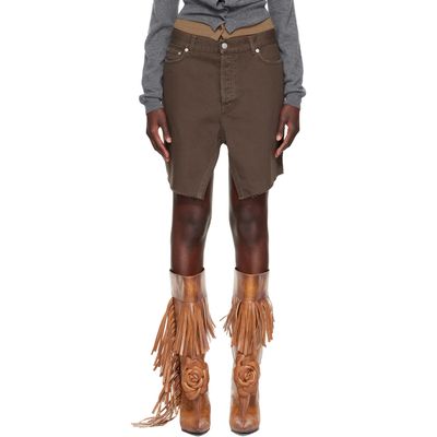 August Barron August Barron Brown Display Denim Skirt