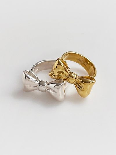 August Harmony [ Silver925 ] Chunky Bow Ring