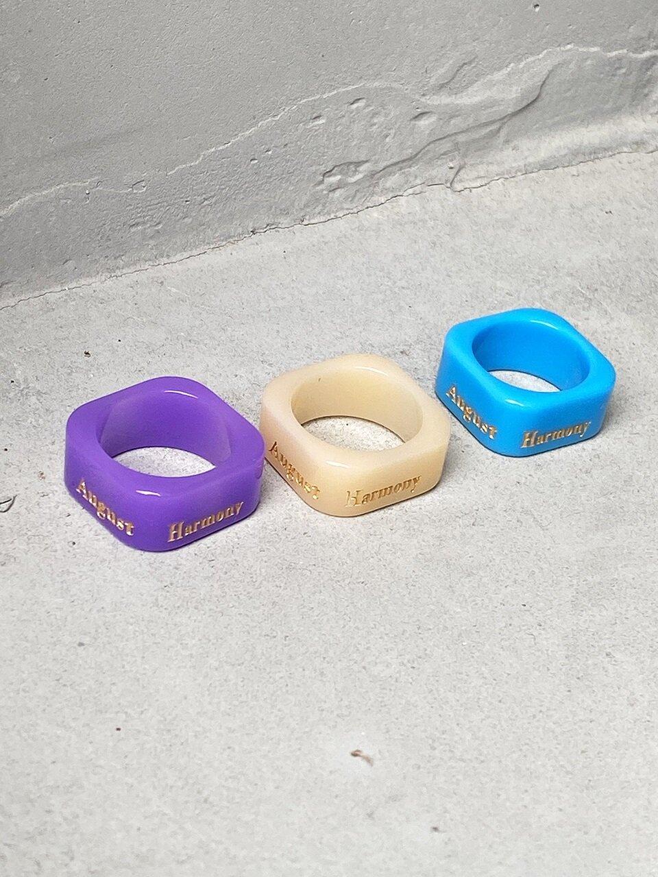 August Harmony AH square ring (3 colors)