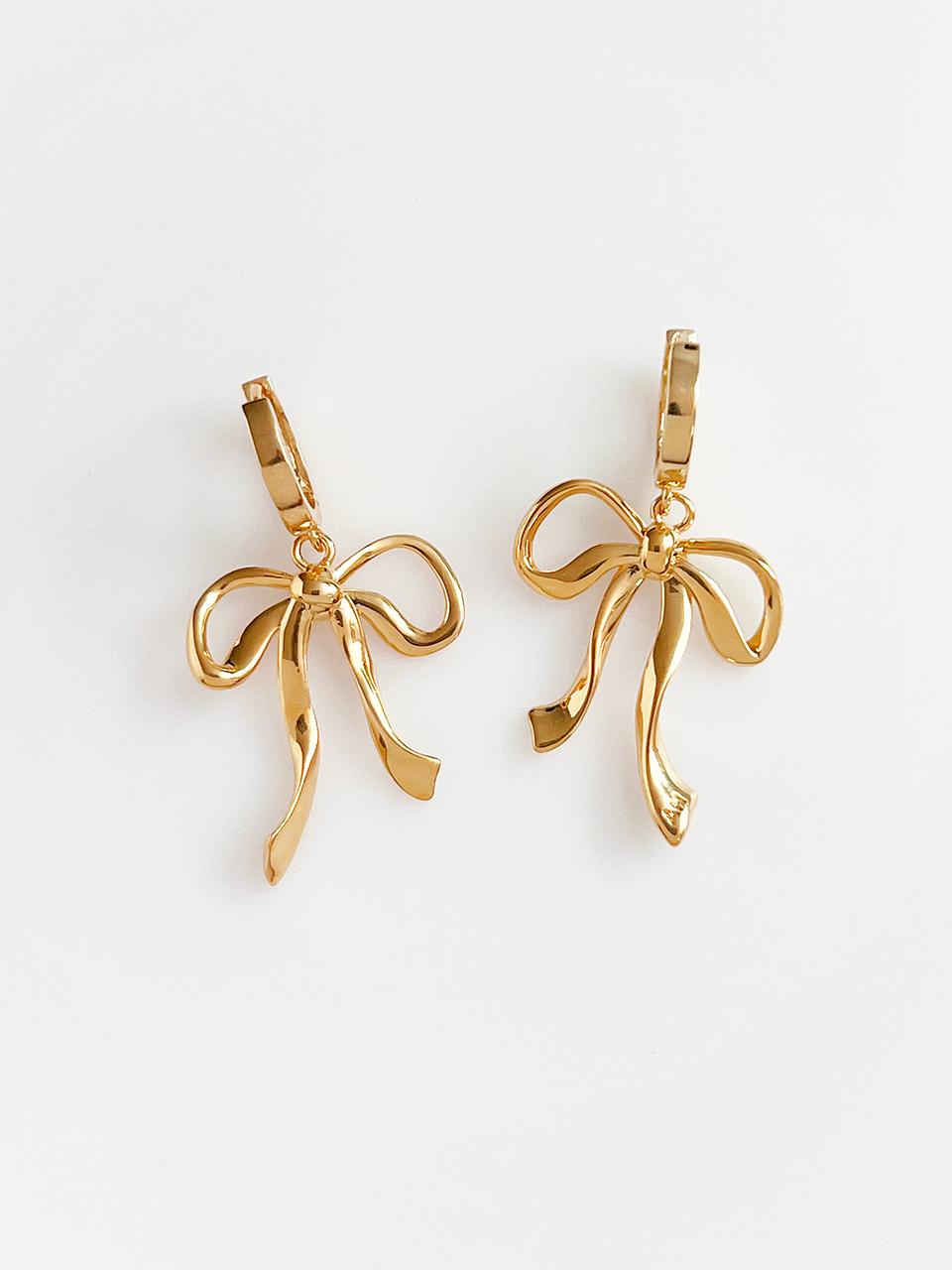 August Harmony Bow Drop Earring [2color]