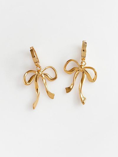 August Harmony Bow Drop Earring [2color]