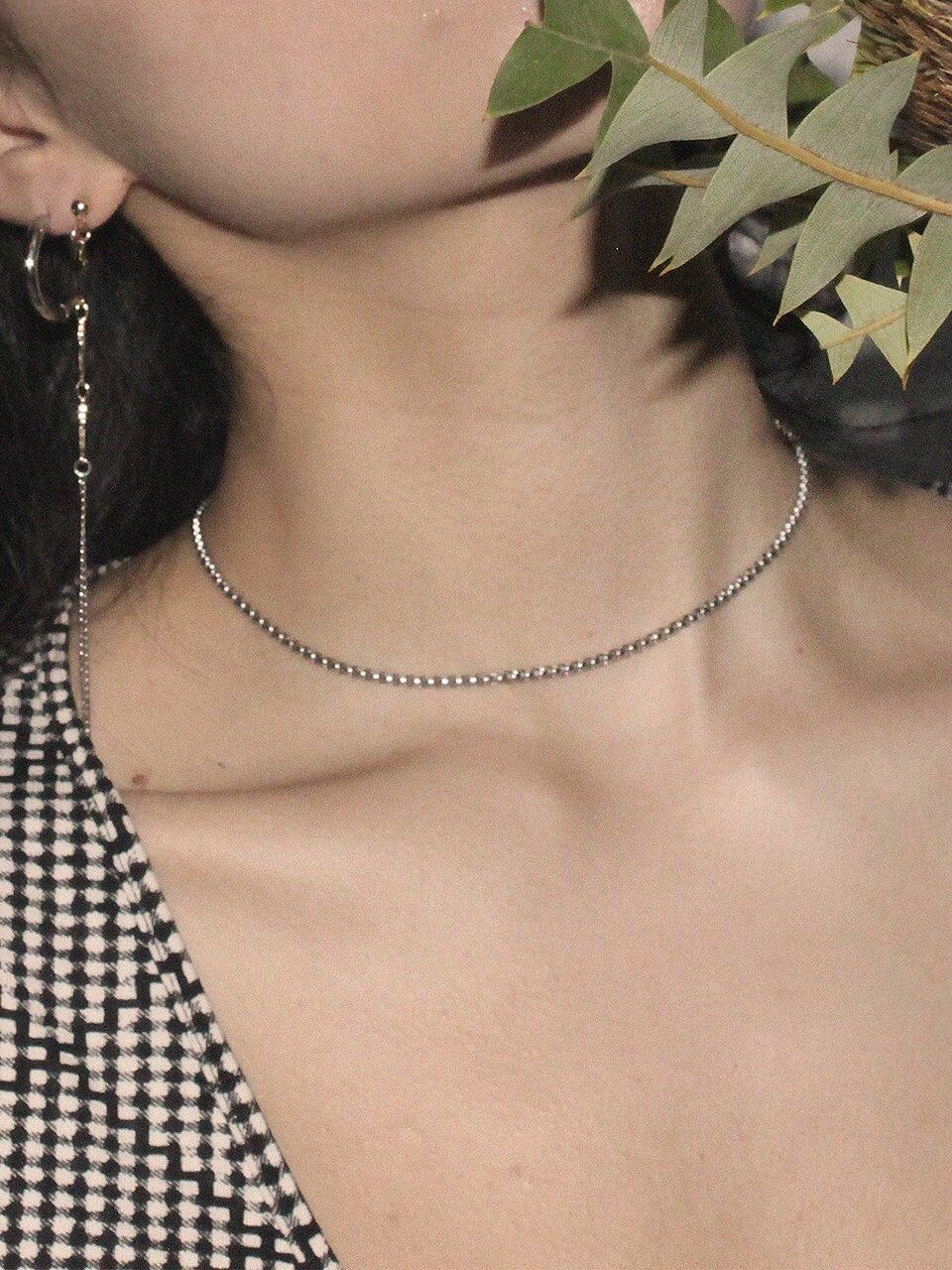 August Harmony Box Chain Necklace Silver