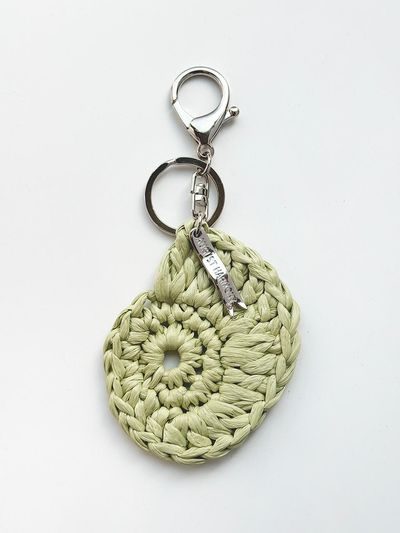 August Harmony Crochet Ammonite Keyring