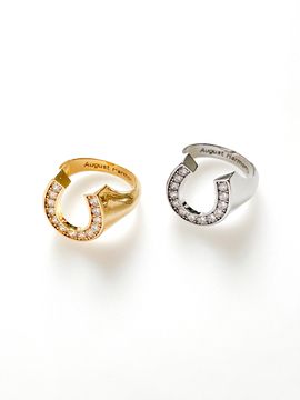 August Harmony Crystal Horseshoe Ring_2color