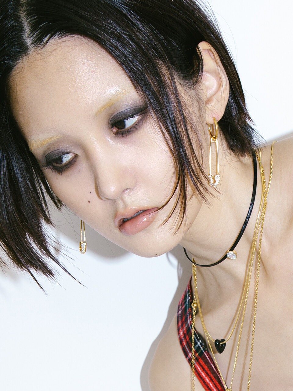 August Harmony Crystal Safety in Hoop Earring _2 Colors