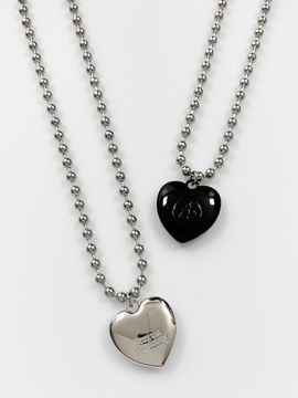 August Harmony Large Heart Bold Ball Chain Necklace (2 Colors)
