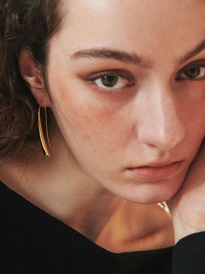August Harmony Long Drop Hook Earrings