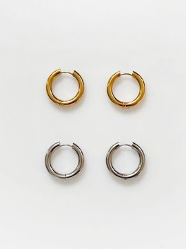 August Harmony Pipe Hoop Earring [2color]
