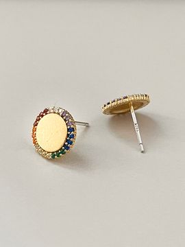 August Harmony Rainbow Circle Earring