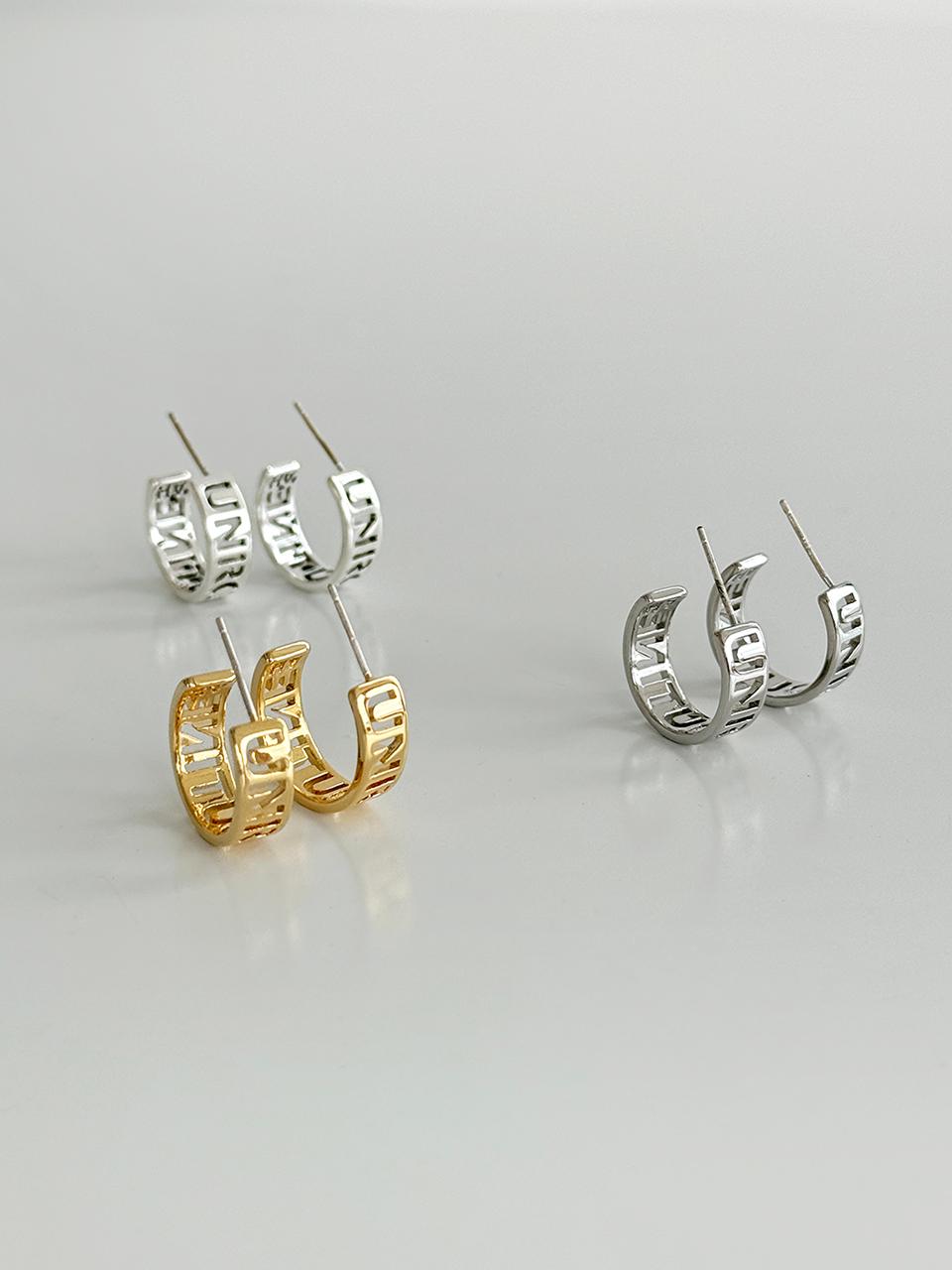 August Harmony Small Unroutine Hoop Earring / 3color