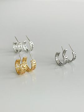 August Harmony Small Unroutine Hoop Earring / 3color