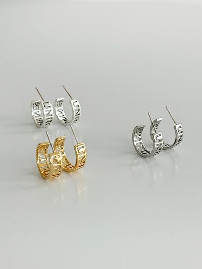 August Harmony Small Unroutine Hoop Earring / 3color