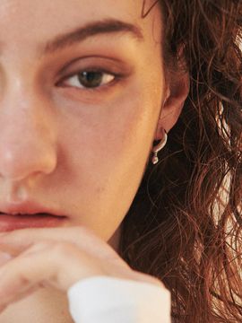 August Harmony Water Drop Hoop Earring [2color]