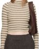 AURALEE AURALEE Beige Shetland Wool Cashmere Rib Knit Boat-Neck Sweater - 1