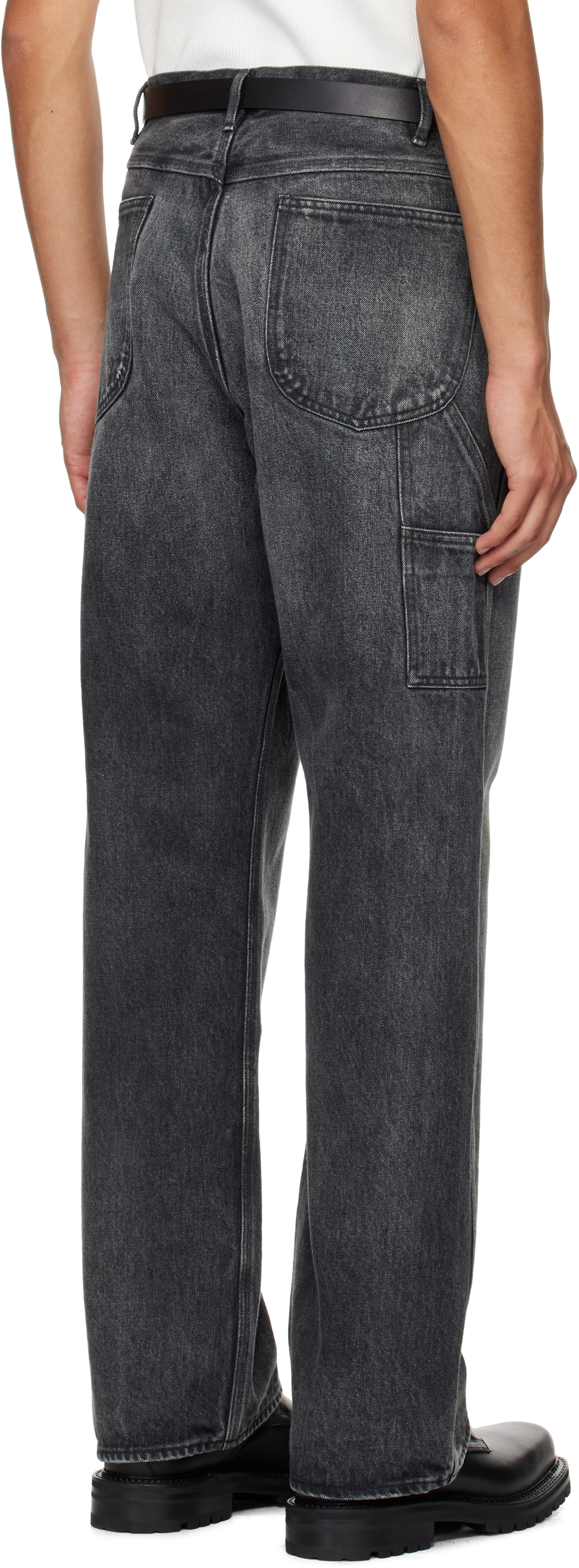 パンツ AURALEE 24AW DENIM PAINTER PANTS BLACK 3 Selvedge Heavy Denim Wide Pant in Faded Black