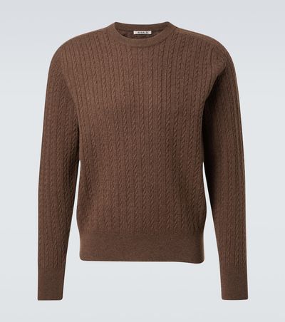 Auralee Auralee Cable-knit wool sweater