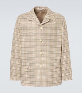 Auralee Auralee Checked silk and linen tweed jacket