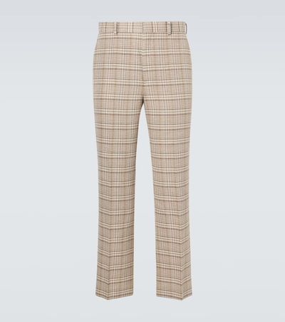 Auralee Auralee Checked silk and linen tweed straight pants