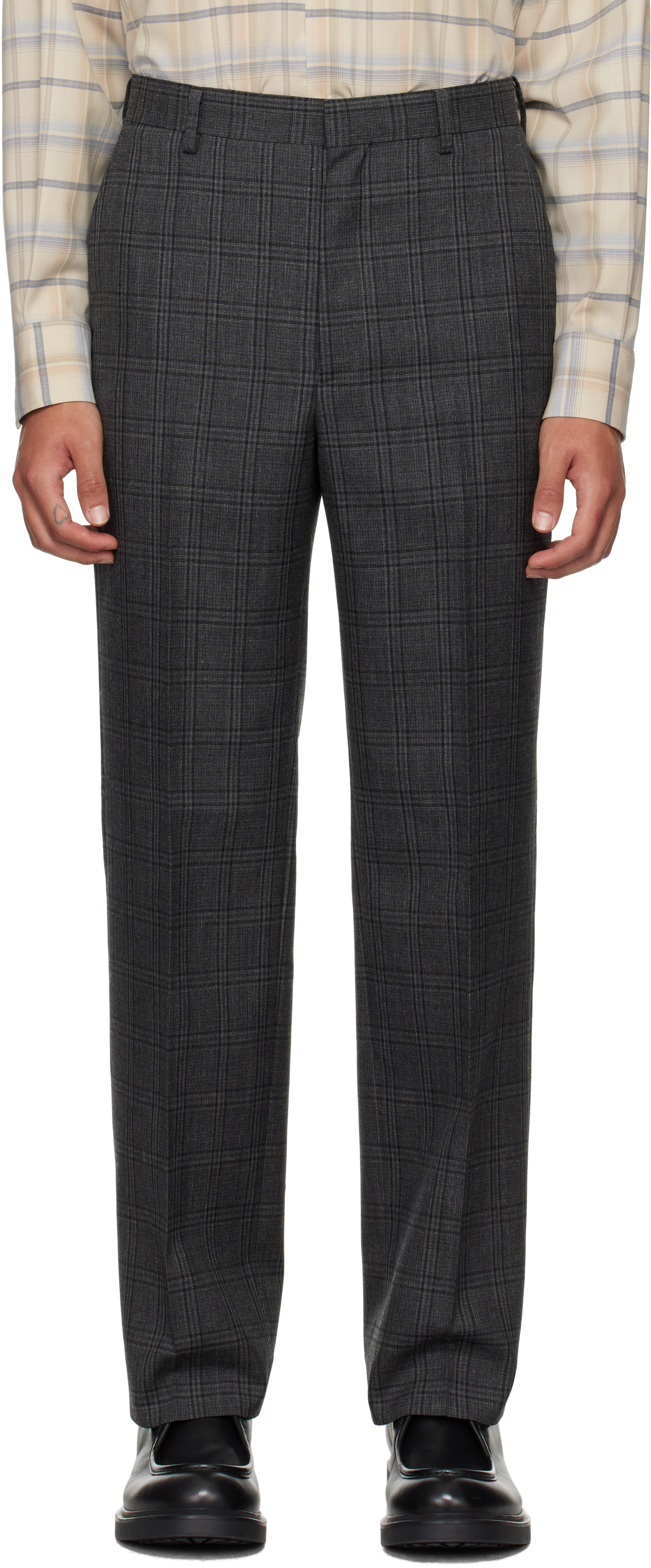 p*h様 AURALEE 21awブルーフェイスウールチェックワイドスラックス AURALEE BLUEFACED WOOL CHECK WIDE SLACKS 【公式通販】