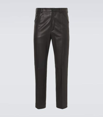 Auralee Auralee Leather straight pants