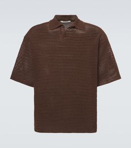 Auralee Auralee Open-knit cotton and silk polo sweater