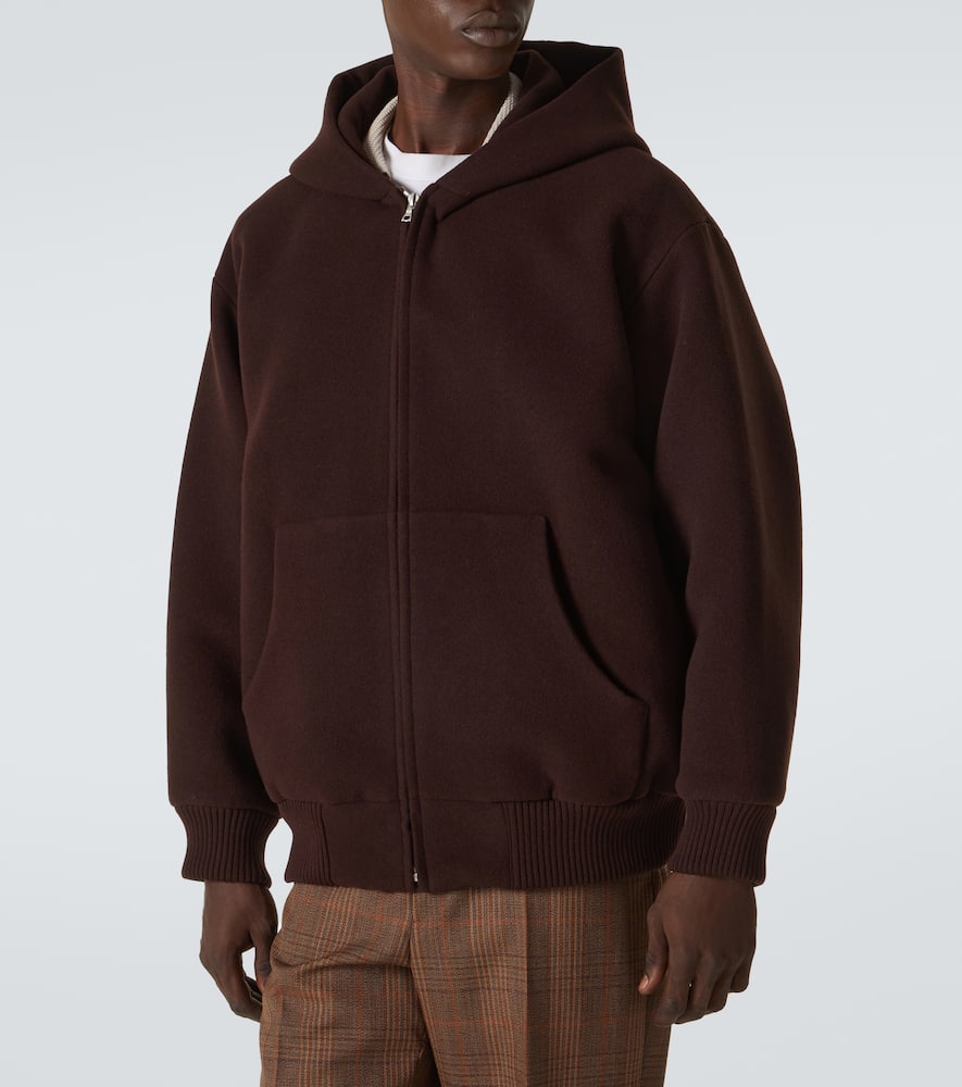 Auralee - Oversized wool pile hoodie