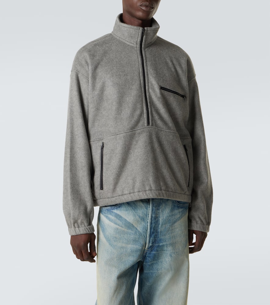 Auralee - Silk fleece half-zip sweater