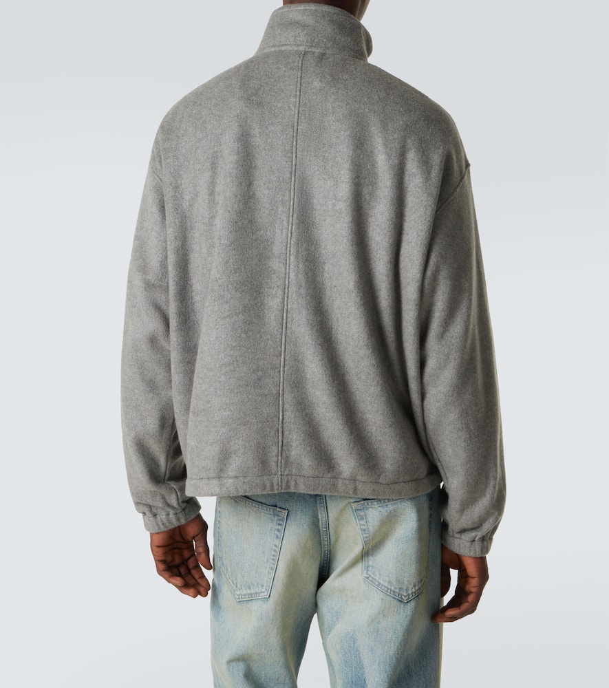 Auralee - Silk fleece half-zip sweater